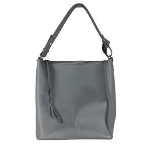 All Saints Kita Blue Gray Leather All Tote Bag Purse Shoulder Strap